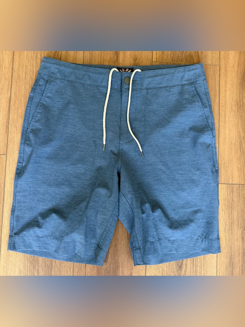 Faherty All Day Shorts Mens 32 Blue 9" Performance Golf Chino Drawstring